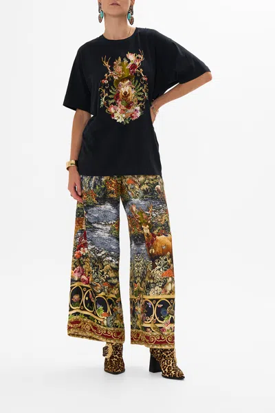 Camilla Oversized Band Tee Tapestry Totems In Brown
