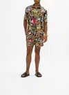 Camilla Oversized Button Through Short Sleeve Shirt Happily Ever After In Black