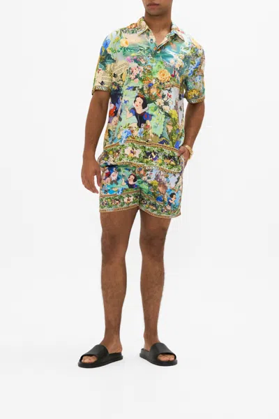 Camilla Oversized Button Through Short Sleeve Shirt The Kindest One Of All In Green