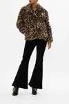 Shop Camilla Oversized Fur Biker Jacket Born In Bruges In Brown