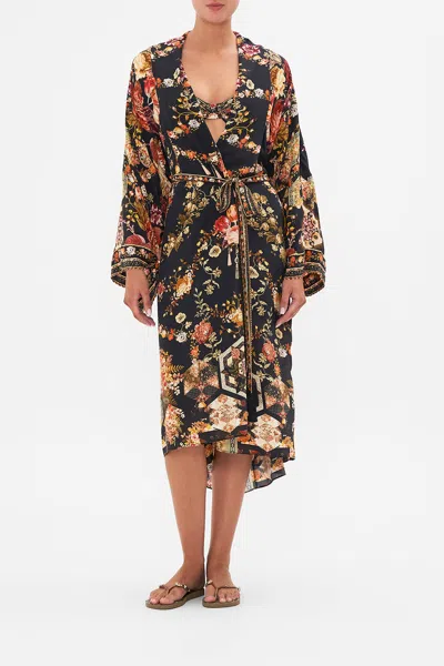 Camilla Oversized Layer With Tie Sleeve Stitched In Time In Black