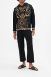 Camilla Oversized Relaxed Fit Hoodie Duomo Dynasty In Black/gold