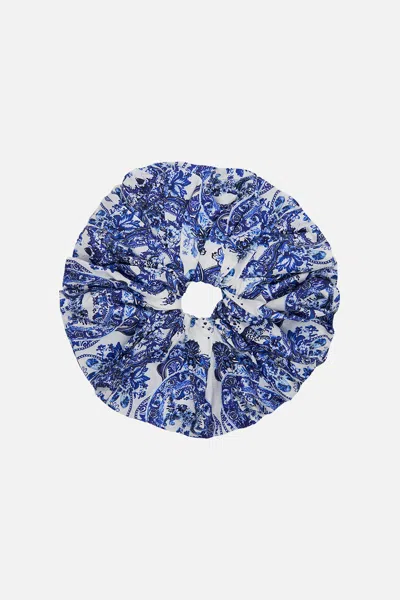 Camilla Oversized Scrunchie Glaze And Graze In Blue/white