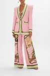 Camilla Peaked Shoulder Blazer Lets Chase Rainbows In Pink