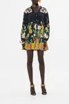 Camilla Pintuck Yoke Short Dress We Wore Folklore In Black