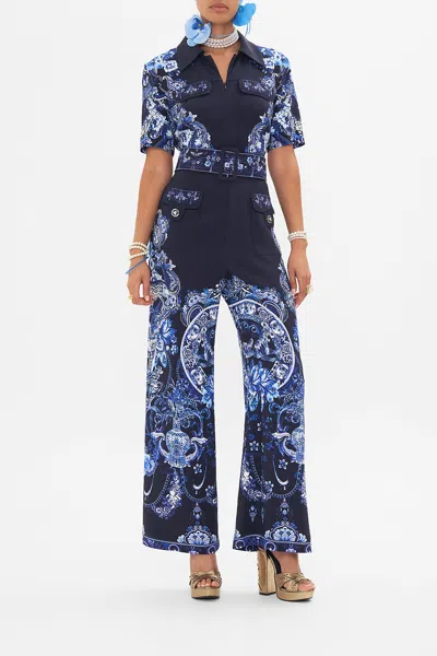 Camilla Pocket Jumpsuit Delft Dynasty In Navy