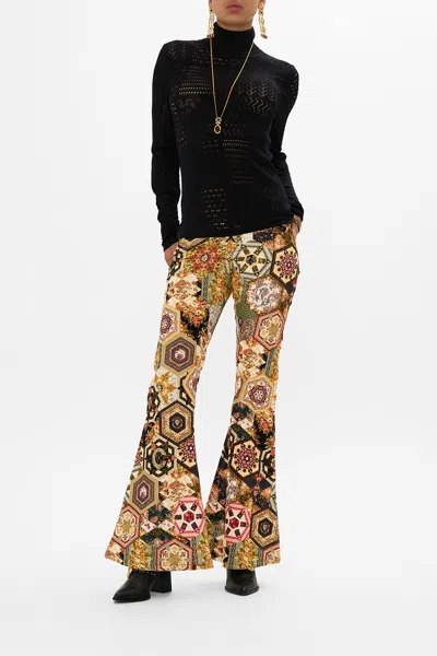 Camilla Pointelle Turtle Neck Knit Stitched In Time In Black