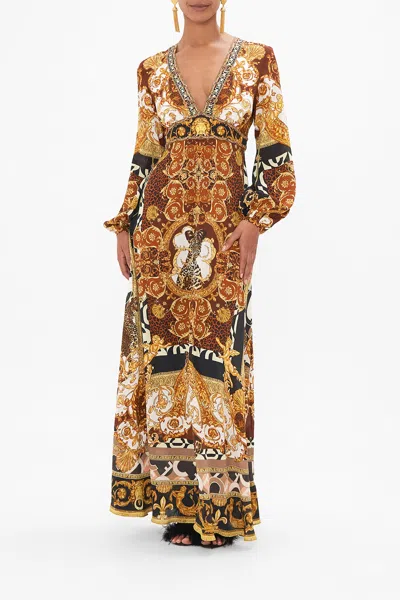 Camilla Printed Lantern Sleeve Dress Feeling Fresco In Multi