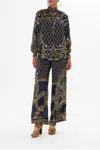 Camilla Raglan Button Up Shirt Dance With The Duke In Navy