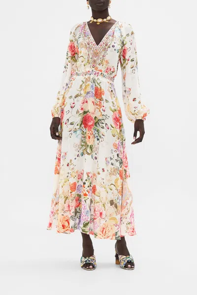 Camilla Raglan Shirred Waist Dress Sew Yesterday In White