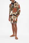 Camilla Relaxed Baggy Walk Short Duomo Kaleido In White