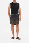 Camilla Relaxed Baggy Walk Short Masked At Moonlight In Black