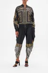 Camilla Relaxed Bomber Jacket Duomo Dynasty In Black/gold