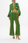 Camilla Relaxed Flare Pant In Good Vibes Generation In Green