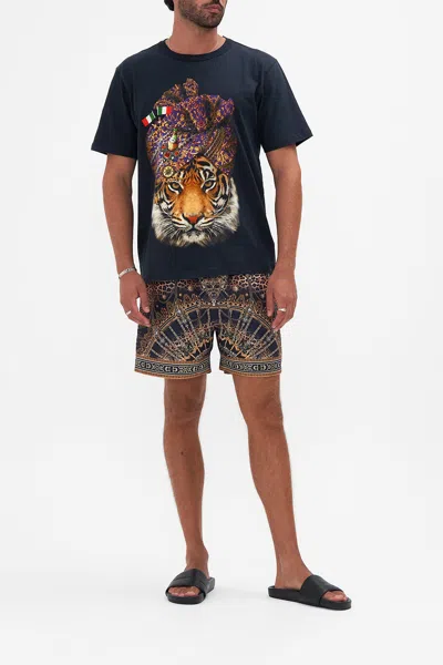 Camilla Relaxed Heavyweight Tee Venice Vignette In Blue
