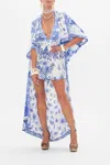 Camilla Reversible Coat Immortal Ink In Blue/white