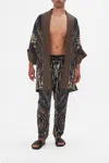 Camilla Reversible Mid Length Robe Chaos In The Cosmos In Black