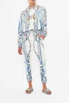 Camilla Rib Waist Relaxed Pant Season Of The Siren In Blue//white