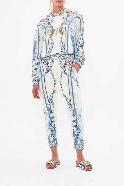 Camilla Rib Waist Relaxed Pant Season Of The Siren In Blue//white