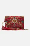 Camilla Ring Scarf Clutch Just One Bite Snow White In Red