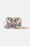 Camilla Ring Scarf Clutch Plumes And Parterres In White