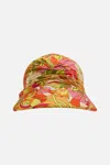 Camilla Ruched Beach Hat The Flower Child Society In Orange