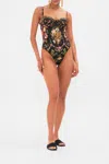 Camilla Stitched In Time Swimsuit In Black