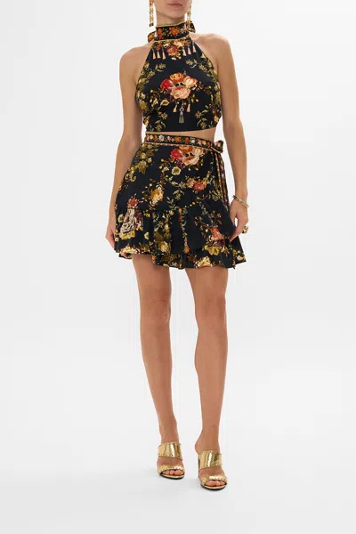 Camilla Ruffle Hem Wrap Skirt Stitched In Time In Black