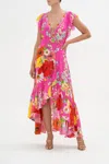 Camilla Ruffle Wrap Dress Rainbow Body