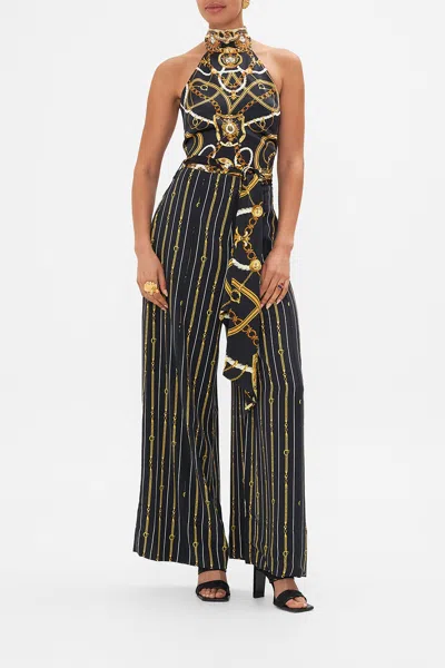 Camilla Scarf Belt Wide Leg Pant Coast To Coast In Black