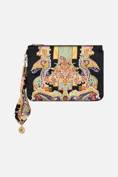 Camilla Scarf Clutch Club Cinemania In Black