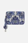 Camilla Scarf Clutch Glaze And Graze In Blue/white
