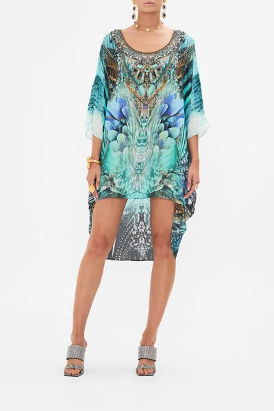 Camilla Scoop Back Hem Dress Azure Allure In Blue