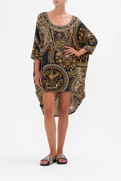 Camilla Scoop Back Hem Lounge Dress Duomo Kaleido In Navy