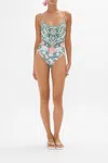 Camilla Scoop Neck One Piece Petal Promise Land In Blue/green