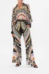 Camilla Shaped Waistband Flared Pant Florence Field Day In Black