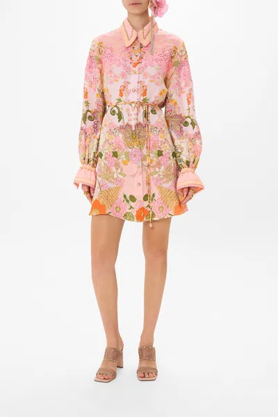 Camilla Shift Shirt Dress Clever Clogs In Pink