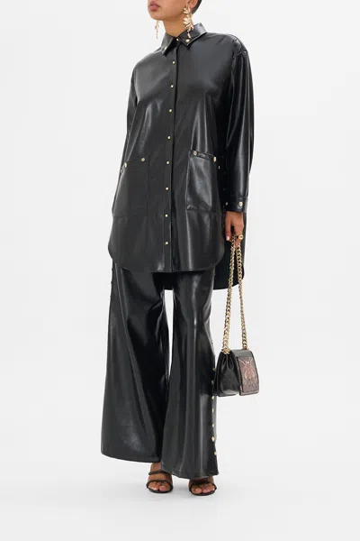 Camilla Shirt Tunic With Pockets Nouveau Noir In Black