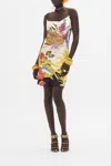Camilla Short Bias Slip Sunflowers On My Mind In White/yellow