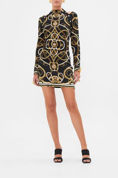 Camilla Short Cut Out Shoulder Jersey Dress Coast To Coast In Black