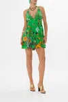 Camilla Short Flared Dress With Hardware Good Vibes Generation In Green