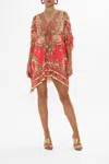 Camilla Short Lace Up Kaftan Shell Games