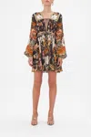 Camilla Short Peasant Dress Wave Your Wand In Navy