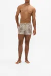Camilla Short Swim Short Looking Glass Houses In Beige/grey