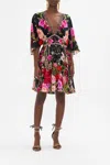 Camilla Short Waisted Dress Reservation For Love In Black/red