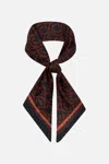 Camilla Skinny Neck Scarf Feeling Fresco In Black/brown