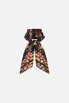Camilla Skinny Neck Scarf Stitched In Time In Black
