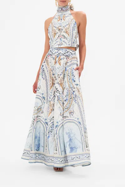 Camilla Skirt With Shaped Seam Season Of The Siren In Blue/
