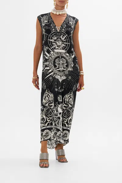 Camilla Sleeveless Drape Back Dress Tales Of Tattoo In Black