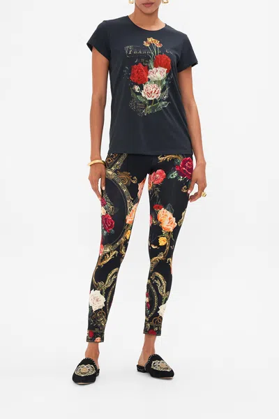 Camilla Slim Fit Round Neck T-shirt - Black Magic In The Manuscripts